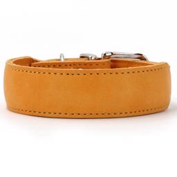Handsytt Läder Halsband Design Mono Pop Majsgul